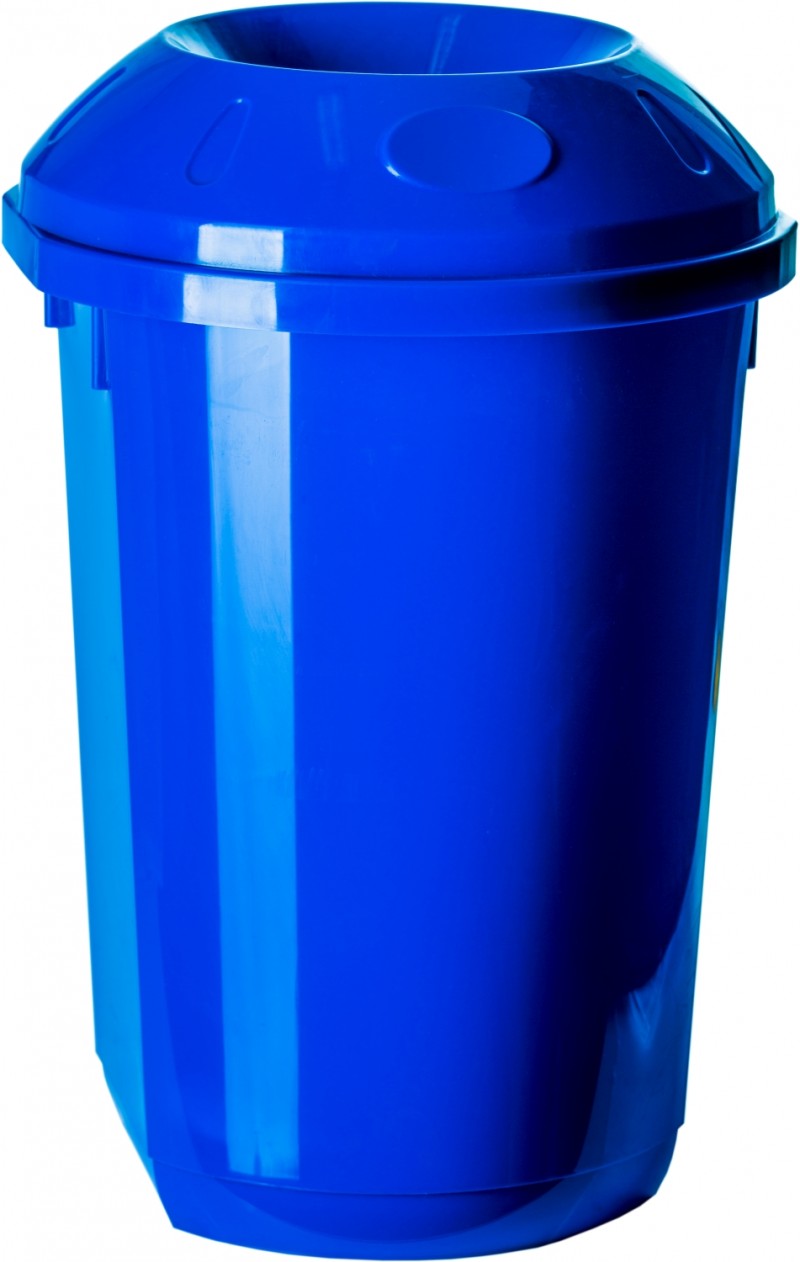 Poza Cos gunoi colectare selectiva 40 litri rotund albastru
