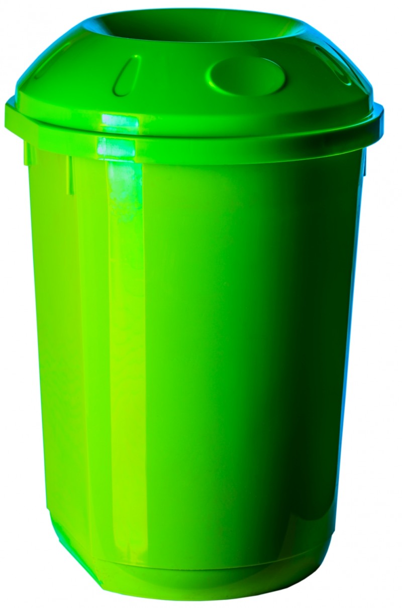 Poza Cos gunoi colectare selectiva 40 litri rotund verde