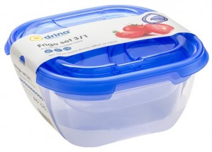 Poza Set cutii alimente FRIGO patrate 0.5+1+2 l albastre