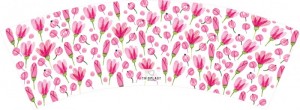 Poza Design galeata - model floral roz
